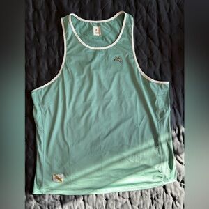 TRACKSMITH New England Running Twilight Tank Top Men's XL Spruce/Ivory NWOT